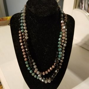 NWOT Hawthorne Multi Color Glass Bead Necklace.